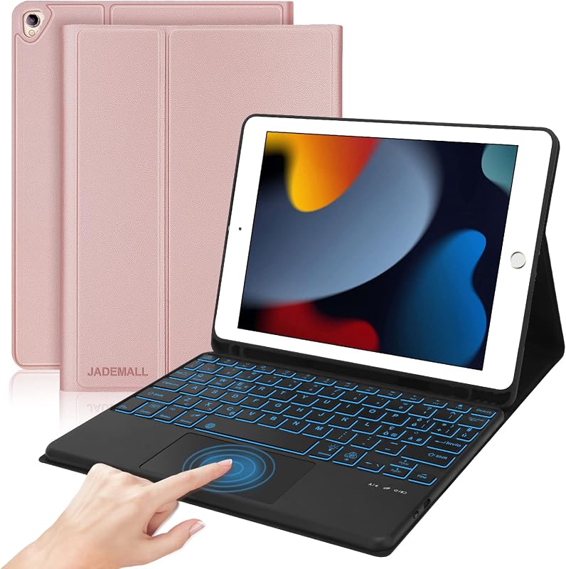 JADEMALL iPad Tok Olasz Billentyűzettel és Trackpaddal 10.2" 9./8./7. Generáció