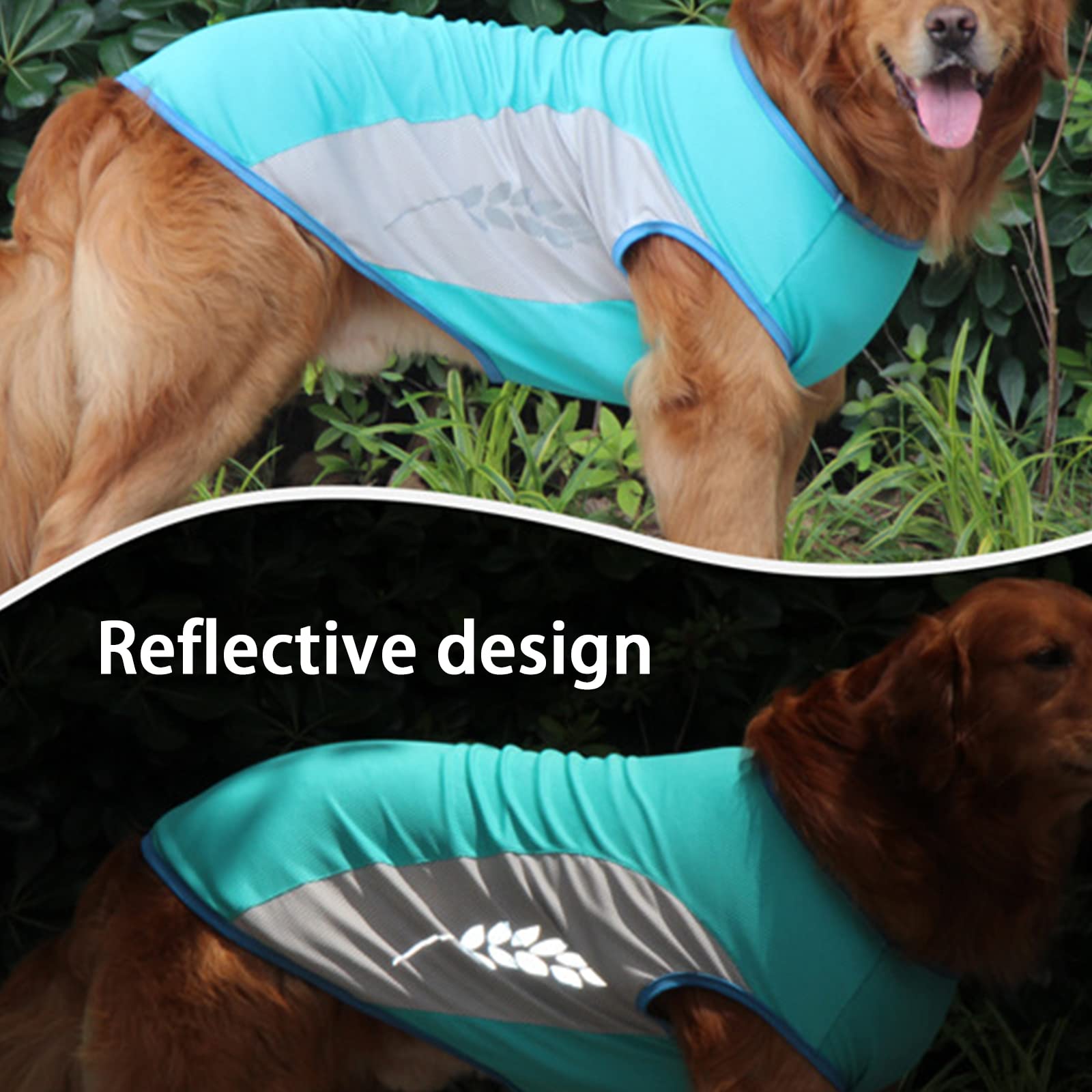HMJGDHX Gilet de Refroidissement pour Chien Veste de Refroidissement légère pour Animaux de Compagnie pour Tous Les Petits à très Grands Chiens Chemise de Refroidissement en Tissu en Maille pour