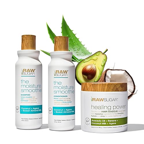 Raw Sugar Paquete de batido de humedad máscara para el cabello champú acondicionador y mascarilla para el cabello cuidado del cabello para cabello Raw Sugar Paquete de batido de humedad máscara para el cabello champú acondicionador y mascarilla para el cabello cuidado del cabello para cabello