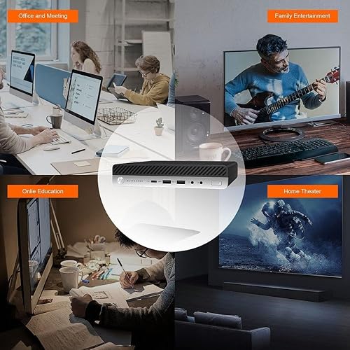 Miniatura 4 de HP EliteDesk 800 G4 Mini Business Desktop - 8 generación i5-8600T, 8 GB DDR4 RAM, NVMe 256 GB SSD, WiFi, teclado y mouse con cable, Windows 10 Pro