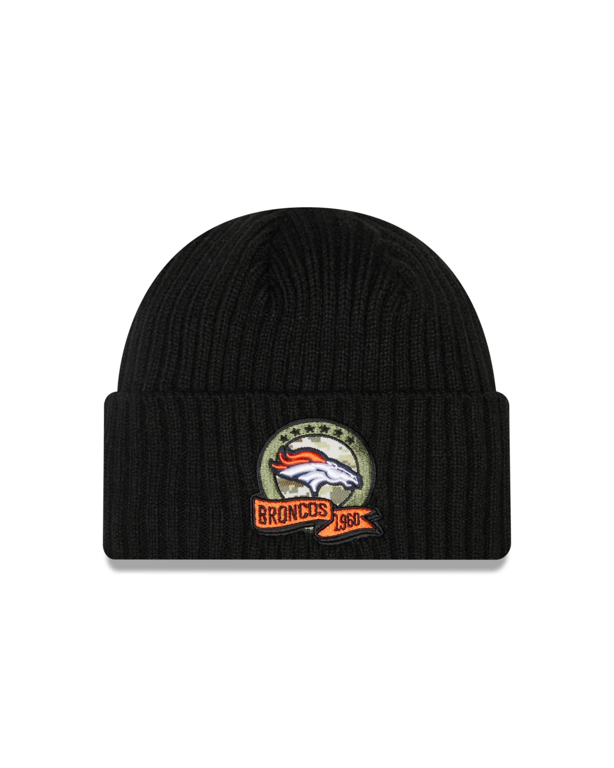 Denver Broncos NFL Salute to Service 2022 Black Cuff Knit Beanie - One-Size