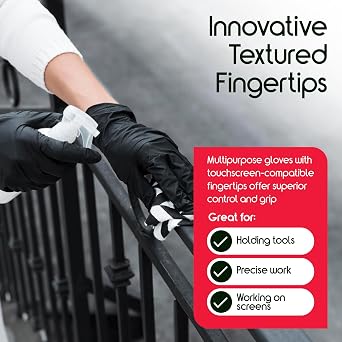 Inspire Nitrile-Vinyl Blend Exam Gloves - Disposable, Latex Free, Cleanroom Nitrile Gloves for Cooking Food Prep & Cleaning (Case Of 1000, Large)