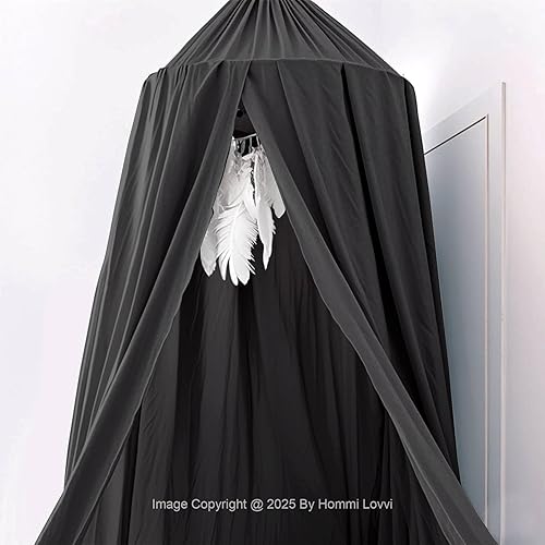 Vista 18 de Toldo de cama para niñas, toldo de princesa para cama de niñas, toldo de cuna para decoración de habitación de niños, toldo extragrande para niñas