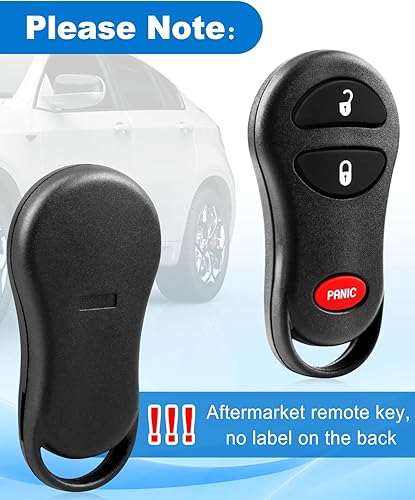 Vista 6 de Llavero para Dodge: llave de coche para Chrysler Town & Country 1999-2003, Dodge Ram Truck 1500 2500 2002-2005, Dodge Caravan 1999-2003, Dodge Grand