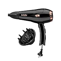 BaByliss Asciugacapelli con cavo retrattile, 2000W Phon Capelli Professionale