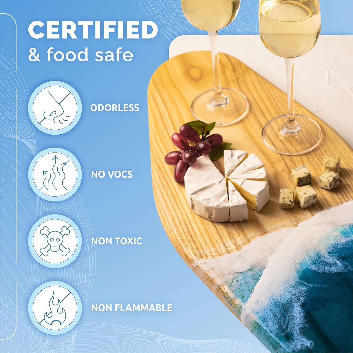 CRAFT RESIN 8L Epoxy Hars voor Handwerken – Kristalhelder Epoxyhars set voor Hout, Kunst, Sieraden en Onderzetters – Kant en Klaar Epoxyhars Kit met Lage Viscositeit voor Beginners en Professionals