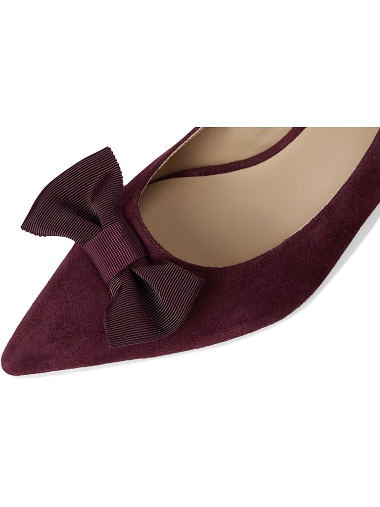 Tan Lauren Ralph Lauren Adrienne Bow-Trim Suede Pumps
