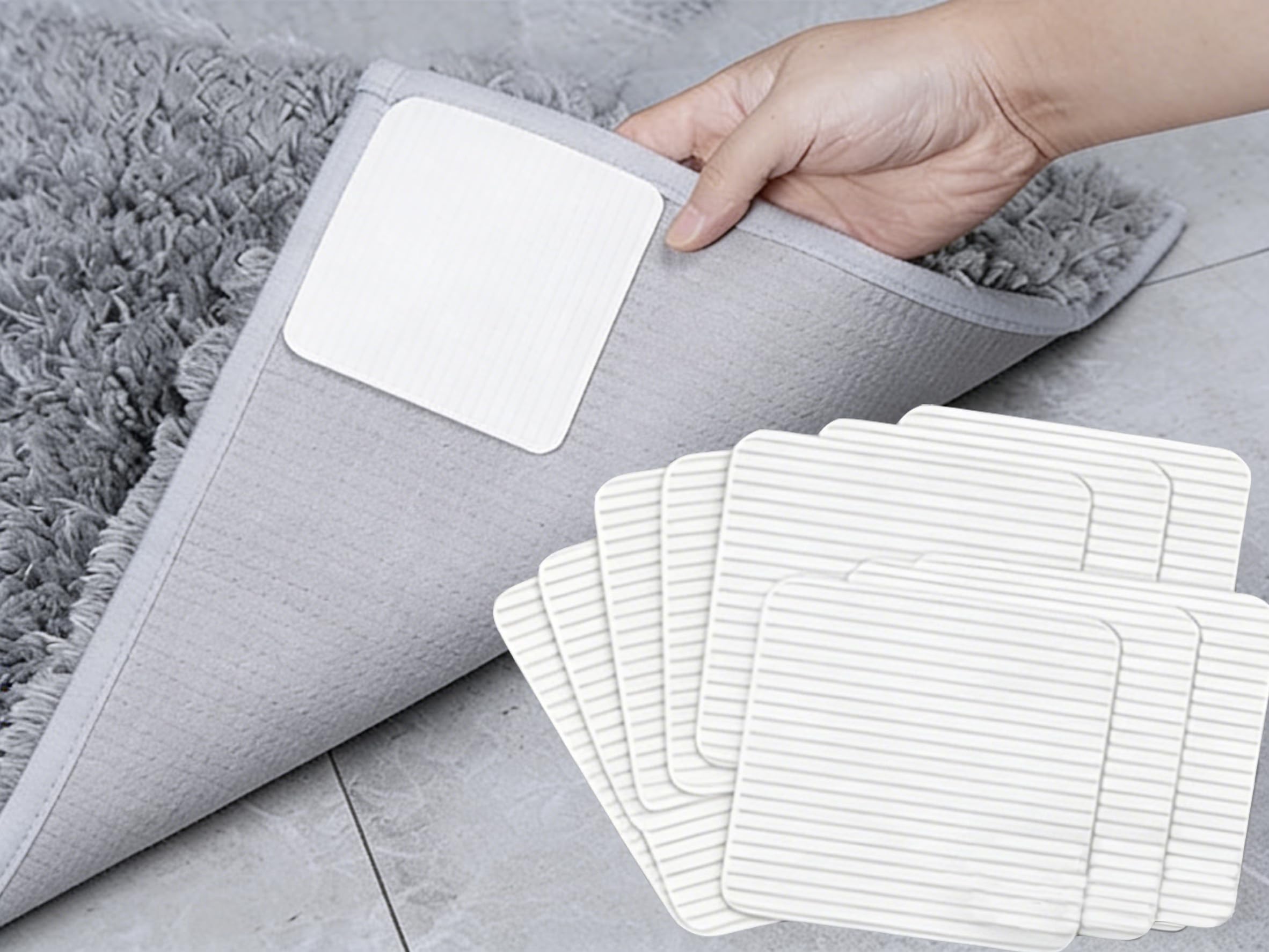 Sous Tapis Antidérapant 10x10 cm 10 Paires Anti Derapant Fixation Nappe Positionnement