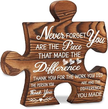 Thank You Gift Heartfelt Appreciation Plaque for Coworkers, Volunteers, Teachers or Staff Rustic Office Desk Decor for Recognition Farewell Sign Plaque XPT25