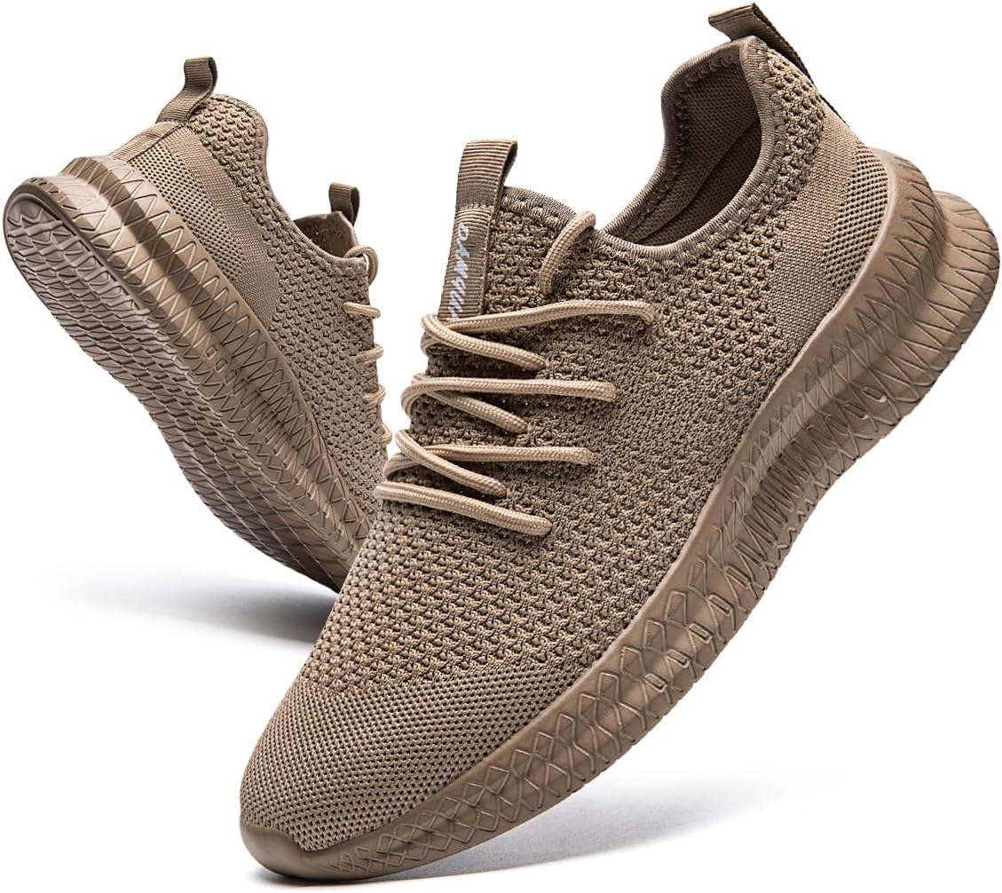 Mens Slip On Shoes Tennis Walking Gym Athletic Running Fashion Sneakers Workout Footwear Casual Sport Outdoors Breathable Knitted Mesh Lightweight - Image 6