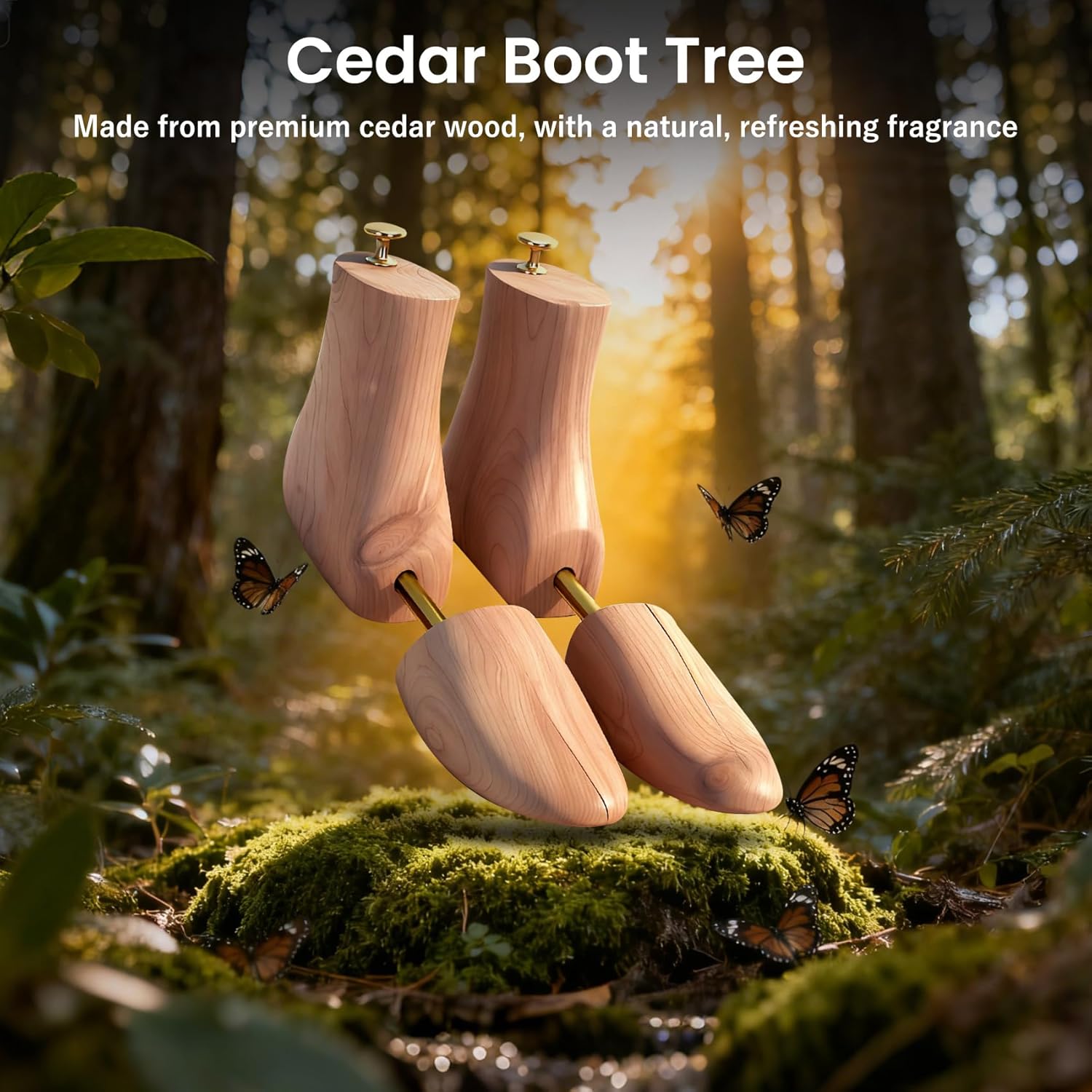Cedar Boot Tree for Men,Boot Trees,Boot Stretcher & Shaper,with Storage Bags and Boot Crease Protectors - Image 4