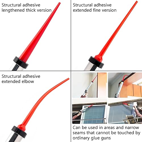 Miniatura 6 de Boquilla de calafateo para pistola de calafateo de salchichas aplicador de boquilla de calafateo curvado utilizado para sellar costuras instalación