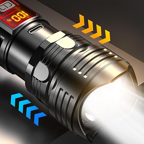 Miniatura 9 de Linternas LED de alto brillo Linternas recargables portátiles regulables para acampar al aire libre senderismo
