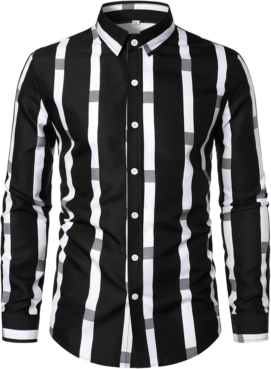Men's Casual Business Vertical Striped Button Sri Lanka Ubuy