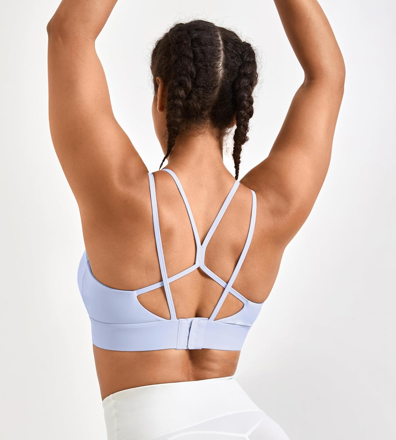 Strappy Sports Bras for Women - Padded Yoga Gym Bra Low Impact Womens Workout Tops - Image 2