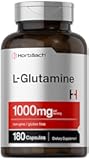 Horbaach L Glutamine Capsules 1000mg | 180 Powder Pills | Supplement for Women and Men | Pre Workout & Post Workout | Non-GMO & Gluten Free