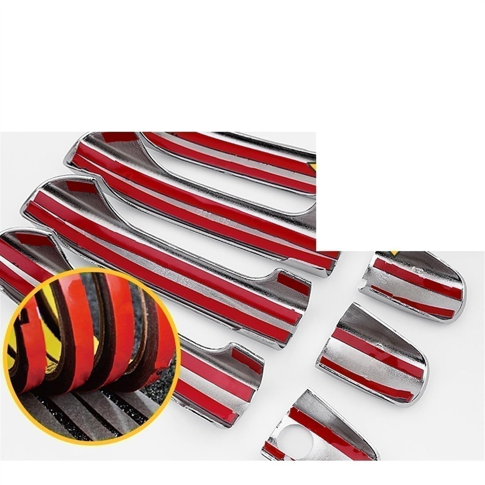 Copertura Maniglia Esterna Compatibile con Citroen per C3 per Mk2 2010 2011 2012 2013 2014 2015 2016 Maniglia Esterna della Portiera Dell'auto Copertura Esterna Adesivi per Accessori per Auto
