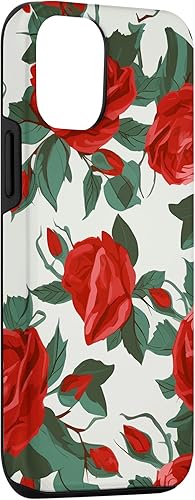 Miniatura 3 de iPhone 1212 Pro Rosas rojas sobre fondo blanco, funda de arte botánico y floral