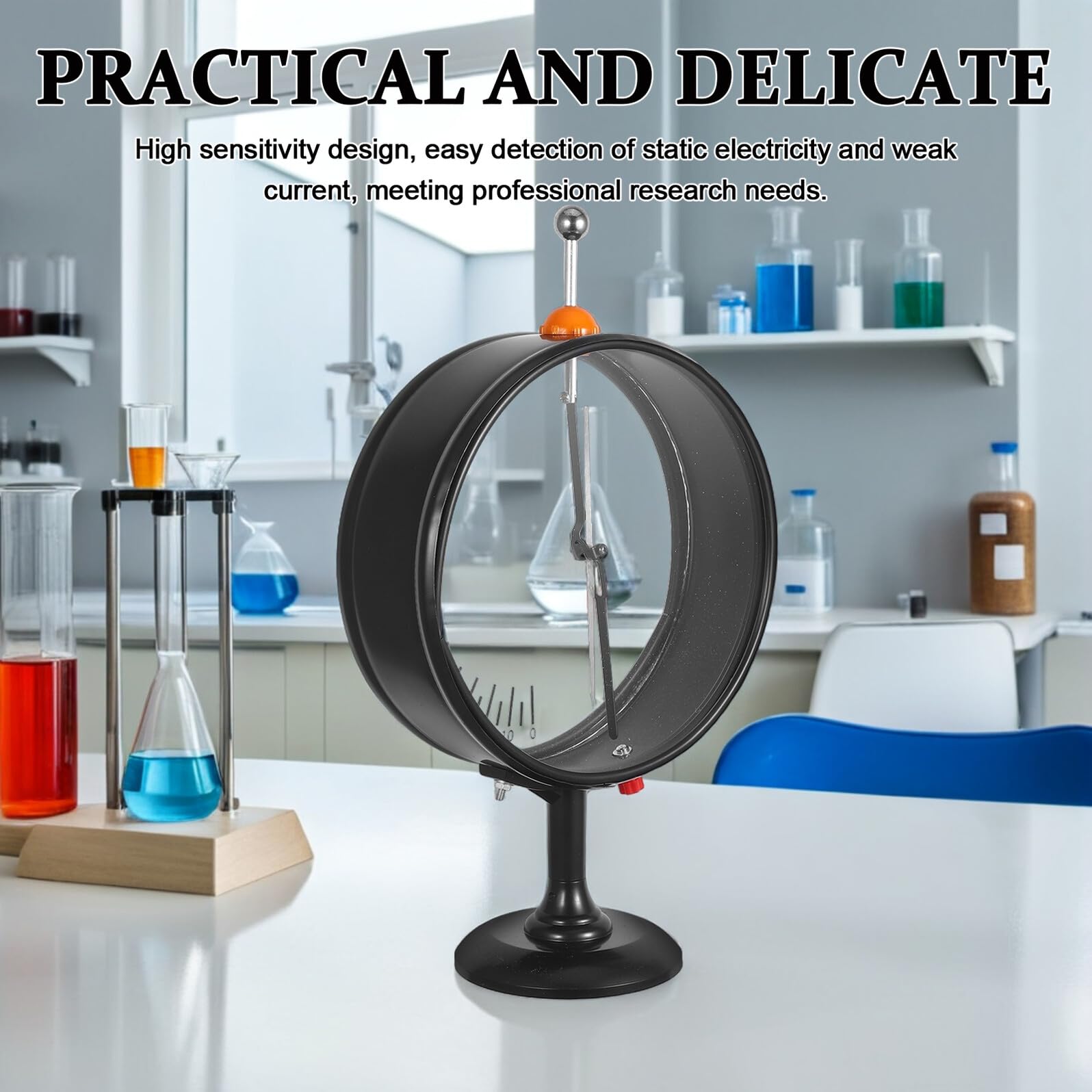 Housoutil Électroscope à Pointeur pour Détection Électrostatique Instrument de Laboratoire Outil Pédagogique de Physique pour Éducation Scientifique