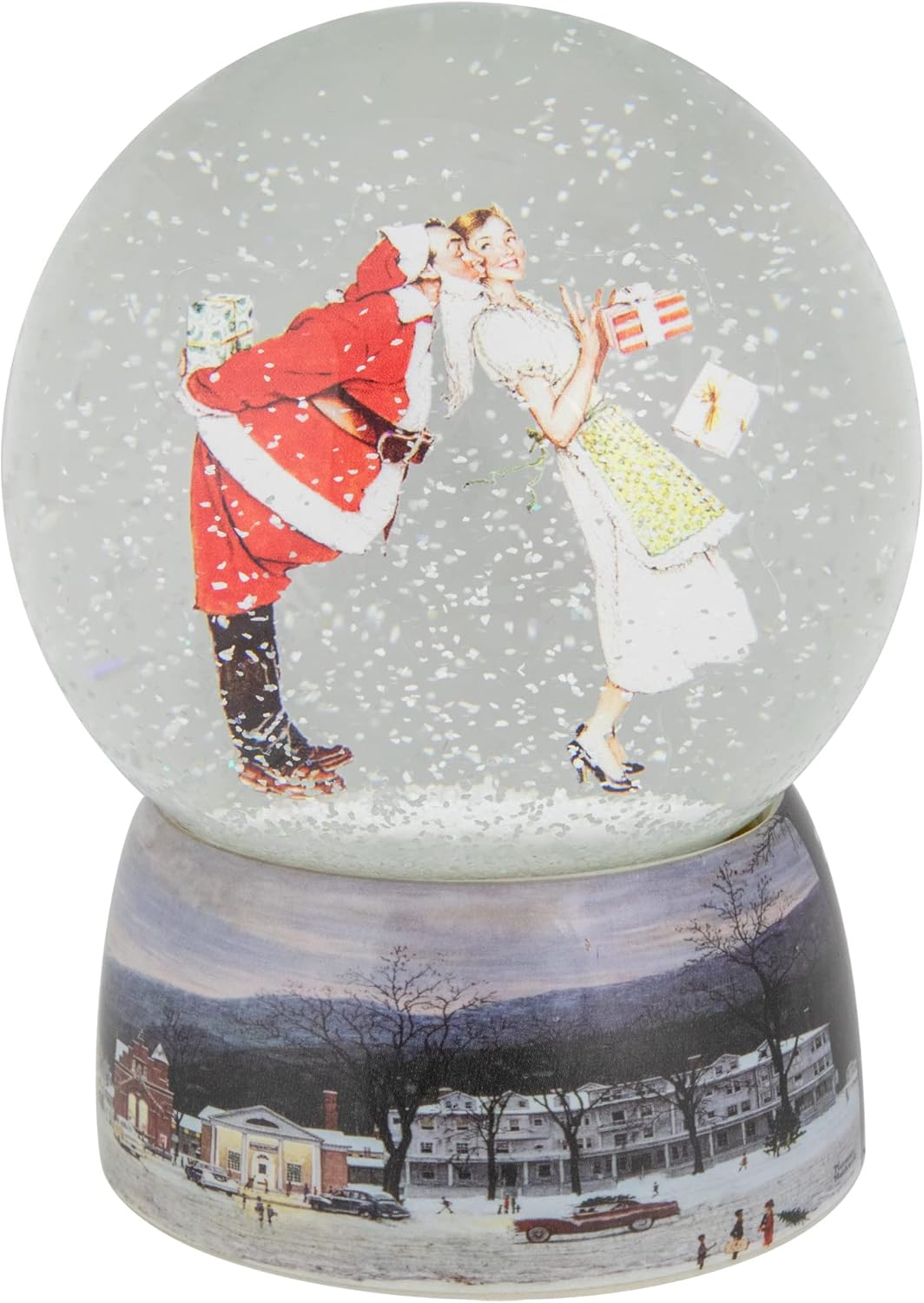 Northlight Norman Rockwell 'Christmas Surprise' Snow Globe, 6.5", White