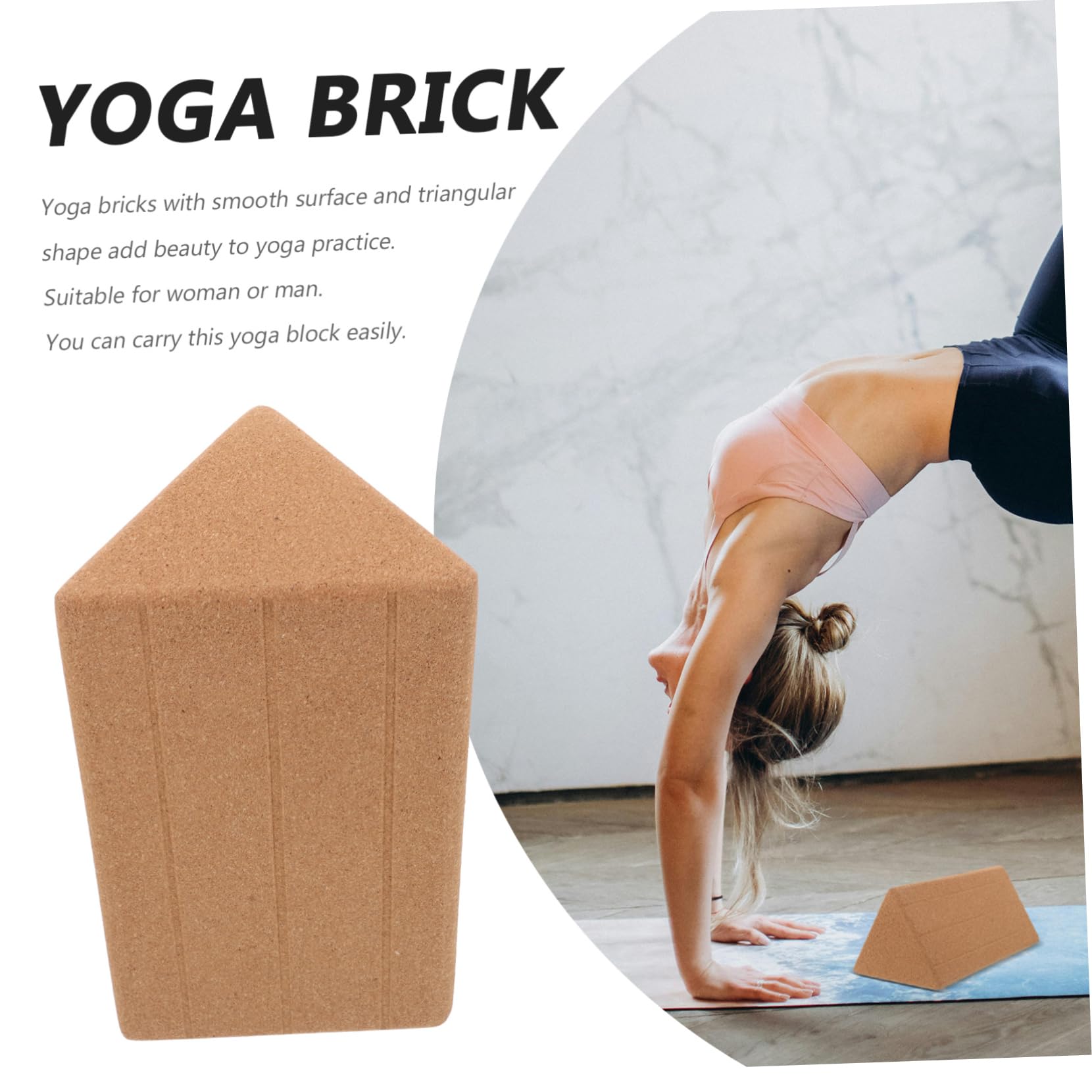 Bloque de Entrenamiento de Yoga Triangular de Corcho