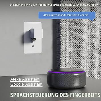 Finger Robot Switch Smart Switch Button Push Wireless App or Timer Control Bluetooth Fingerbot Compatible with Google Assistant for Light Switch Doorbell Coffee Machine Fan