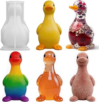 Duck Epoxy Resin Molds, 3D Silicone Duck Molds for Resin Casting | Easy Release Plaster Silicone Molds for Resin, Preserved Flowers, Candle Making, Soap, Home Decor, Ornament, DIY Art Crafts