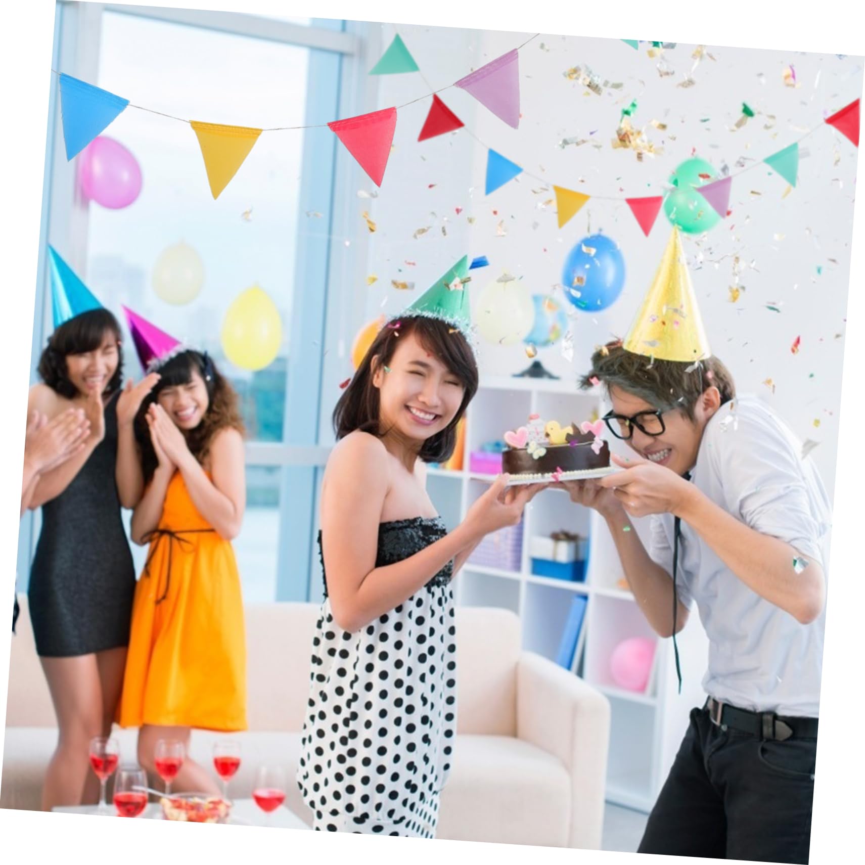 Amosfun 4confezioni Festone Decorazione Versatile Per e Matrimoni Confezione Bandierine Per Ed