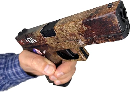 Miniatura 3 de GOLD HOOK Pistola Skin de vinilo resistente con acabado mate, impermeable, no reflectante, Molon Labe, fabricado en Estados Unidos