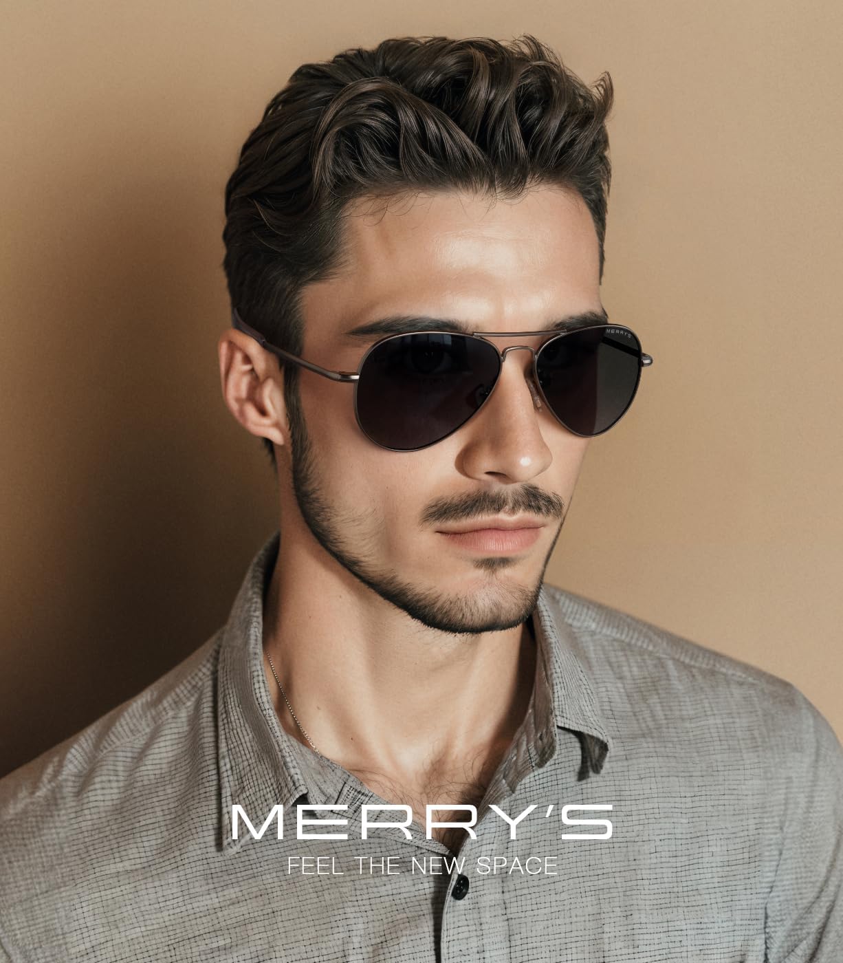 MERRY'S Classic Aviator Military Polarized Sunglasses for Men or Women S8562 - Image 2