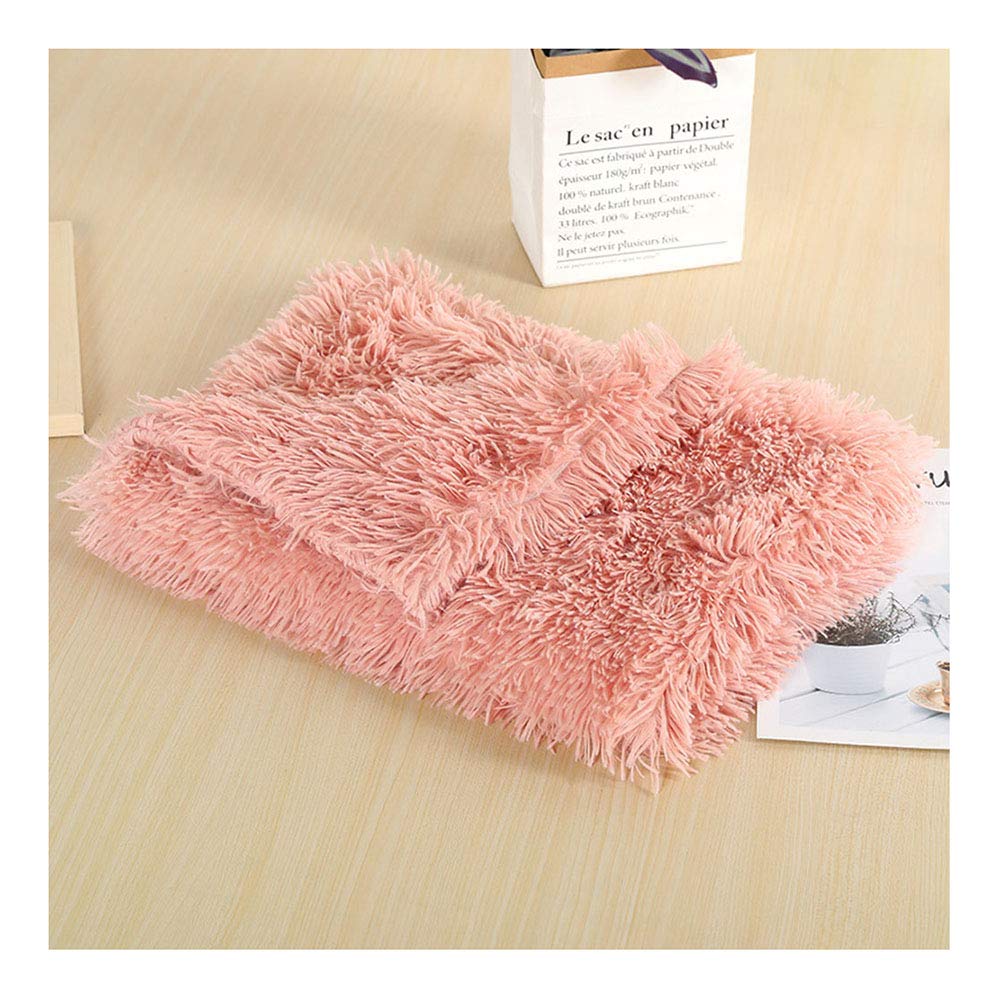 YAOTT Fluffy Plush Soft Warm Washable Blanket for Dogs and Cats Calming Anti-Anxiety Blankets for Pets and Puppies Warm Cozy Throws for Pets Sofa Bed Skin pink 56×36CM
