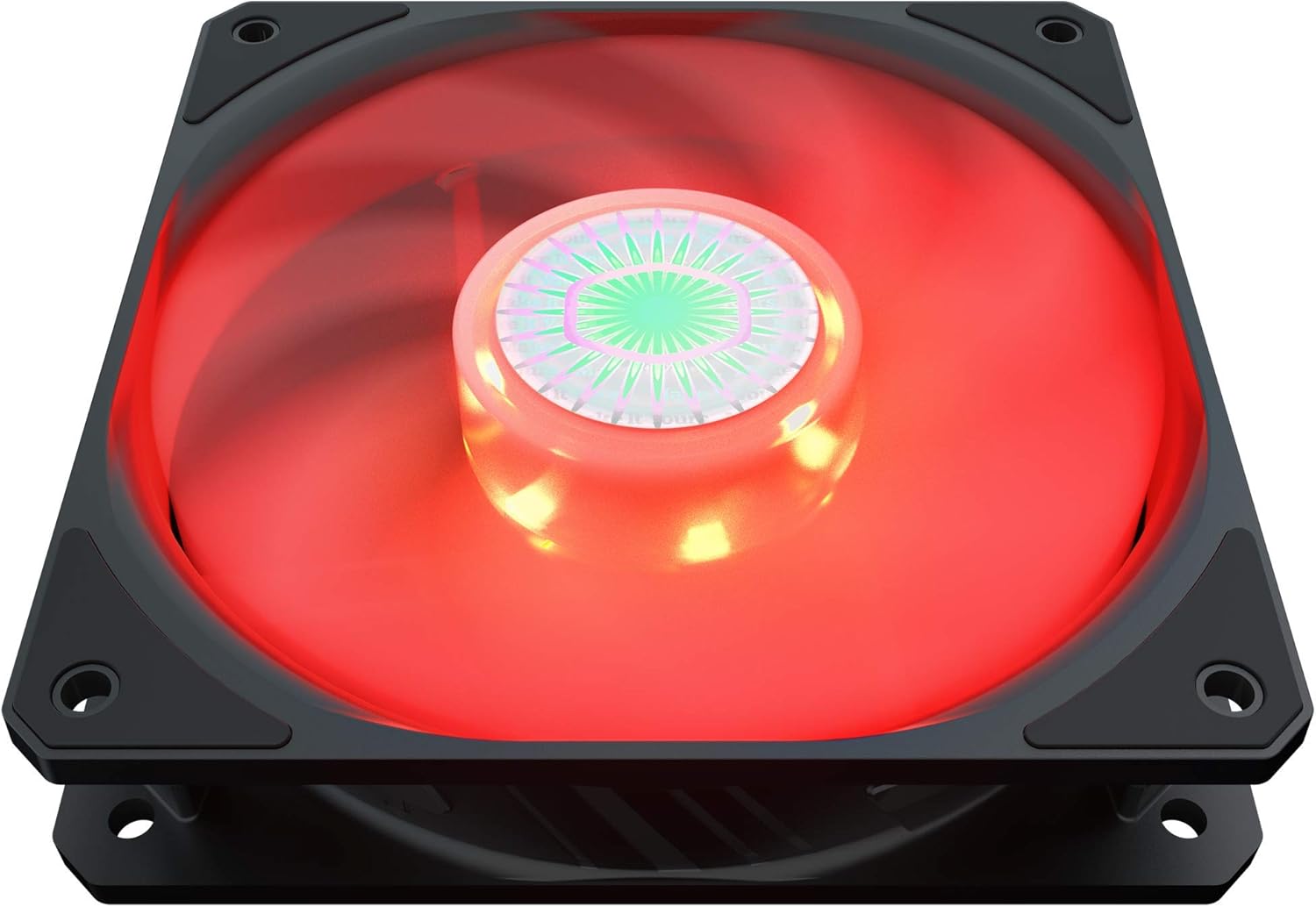 Cooler Master SickleFlow 120 V2 Red Led Square Frame Fan, Air Balance Curve Blade, Sealed Bearing, PWM Control for Computer Case & Liquid Radiator : Everything Else