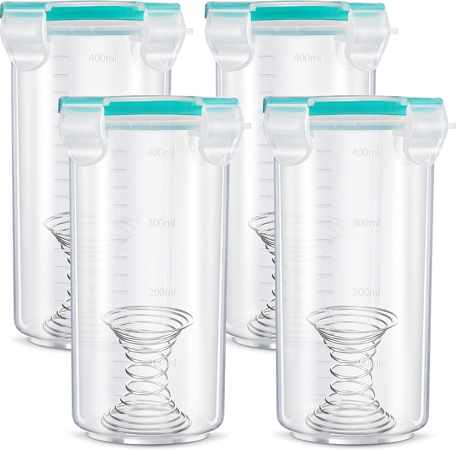 Touch up Paint Container Touch up Cups Paint Storage Cups with Lids Paint Storage Containers Airtight Paint Container with Stainless Steel Mixing Ball for Repainting Leftover Paint, 13 oz (4 Pieces)