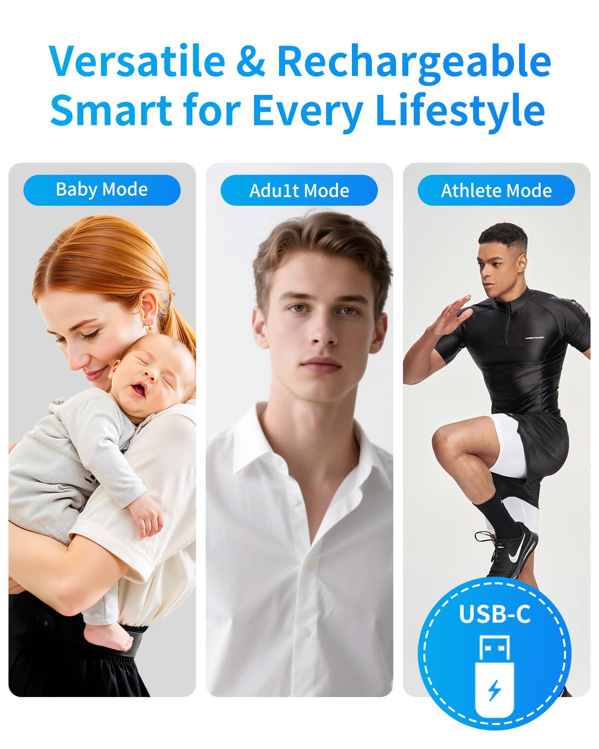 Smart Scale for Body Weight with BMI, Body Fat, Muscle Mass, Water Percentage, 8 Electrode Dual Frequency High Precision Bathroom Scale, Scale with App, 56 Body Composition Measurement (Black) - Image 6