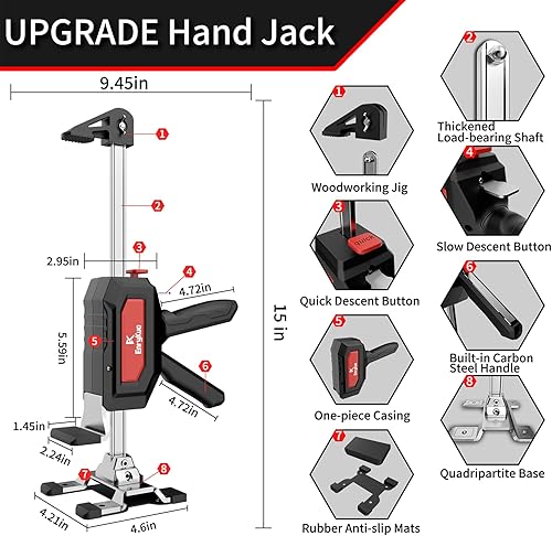 Miniatura 20 de [Actualización] Paquete de 2 gatos de brazo de ahorro de mano de trabajo, elevadores de muebles de acero inoxidable de 15.5 pulgadas con bolso