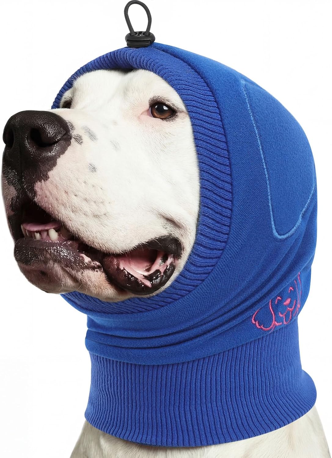 KOESON Adjustable Dog Calming Hoodie, No Shake Ear Wraps for Dogs with Sound-Absorbing Pads, Strechy & Soft Dog Ear Muffs Noise Protecion, Pet Head Covers for Thunder, Firework, Separation, Hematoma