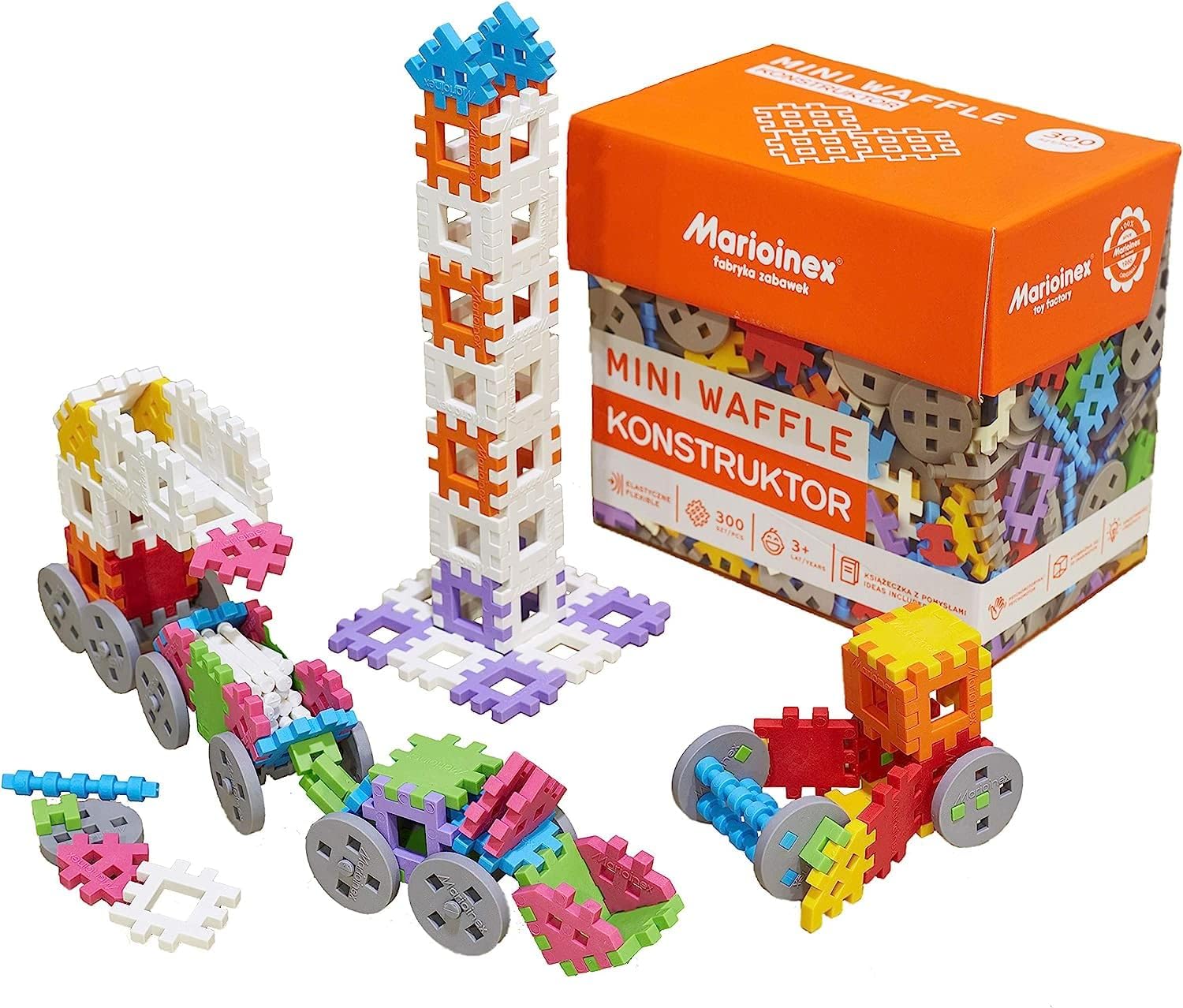 Marioinex Mini Waffle Constructor, Set of 300 Pieces