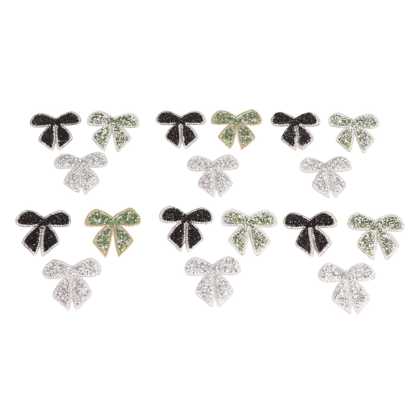 Toppe Patch Nastro Cappio Fiocco Applicazioni termoadesive con Strass