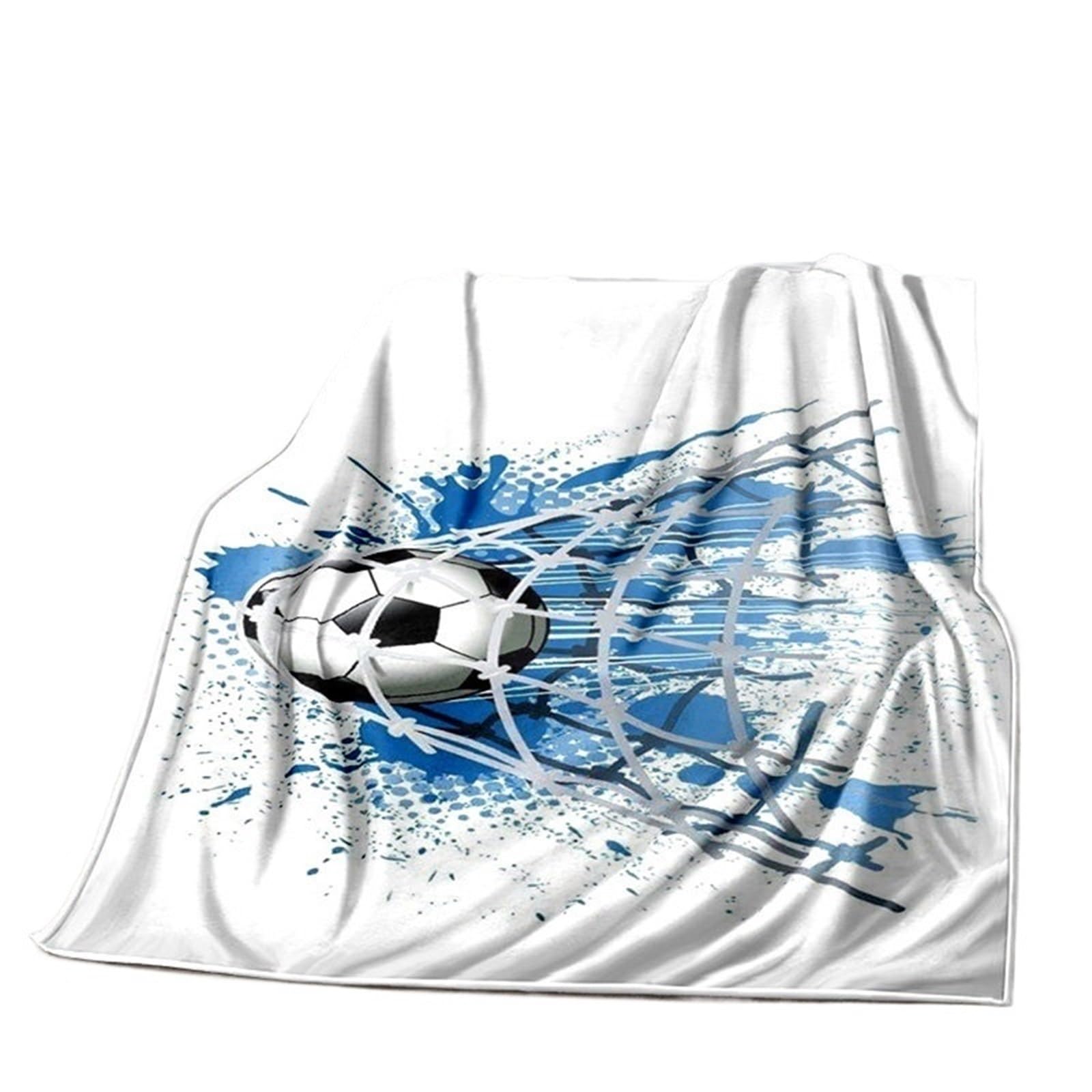 WSQHAO Football Soft Plush Blanket, Throw For Living Room Bedroom Bed Sofa Picnic Cover for Bed Couch(Color3)