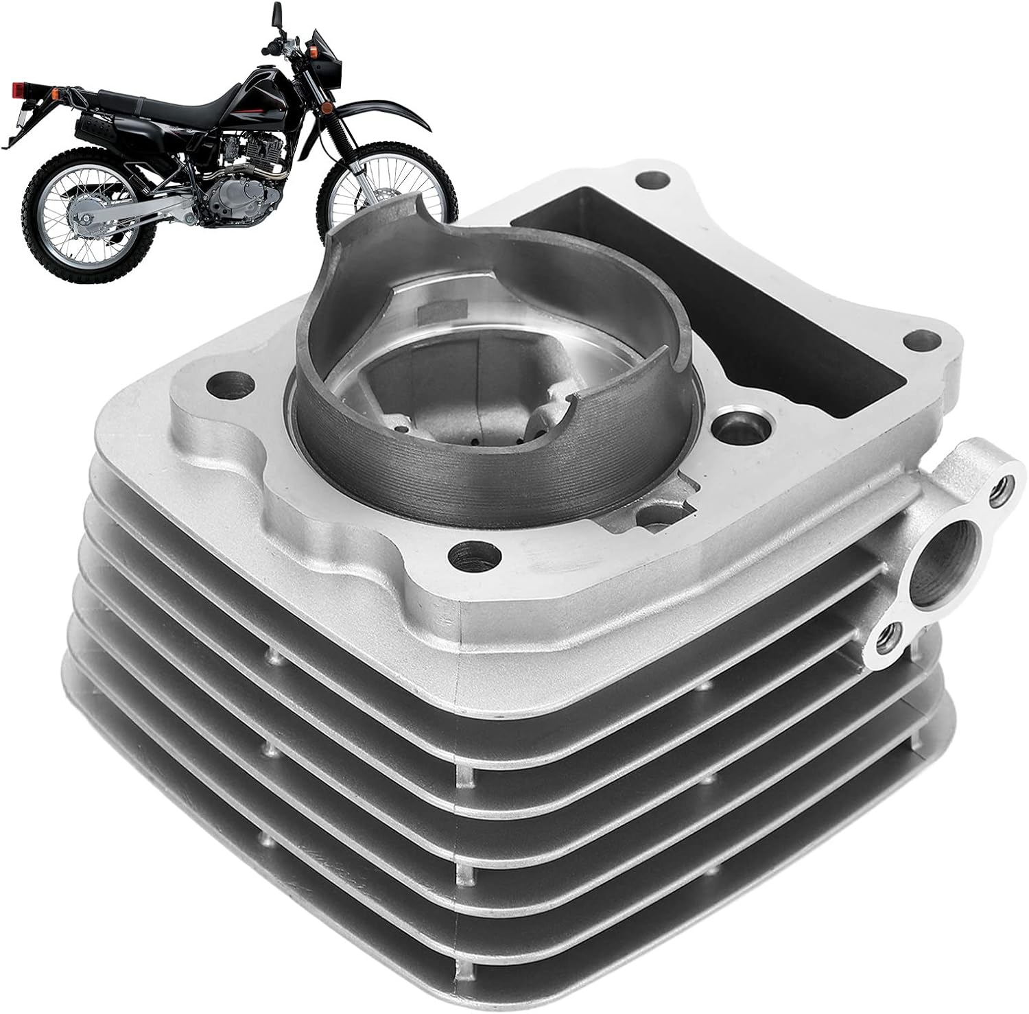 Cylinder Piston Rings Gasket Kit, Aluminum Alloy Impact High Strength Cylinder Piston Gasket Top End Kit, for DR200 DR200SE 1986‑2017, DF200 Van