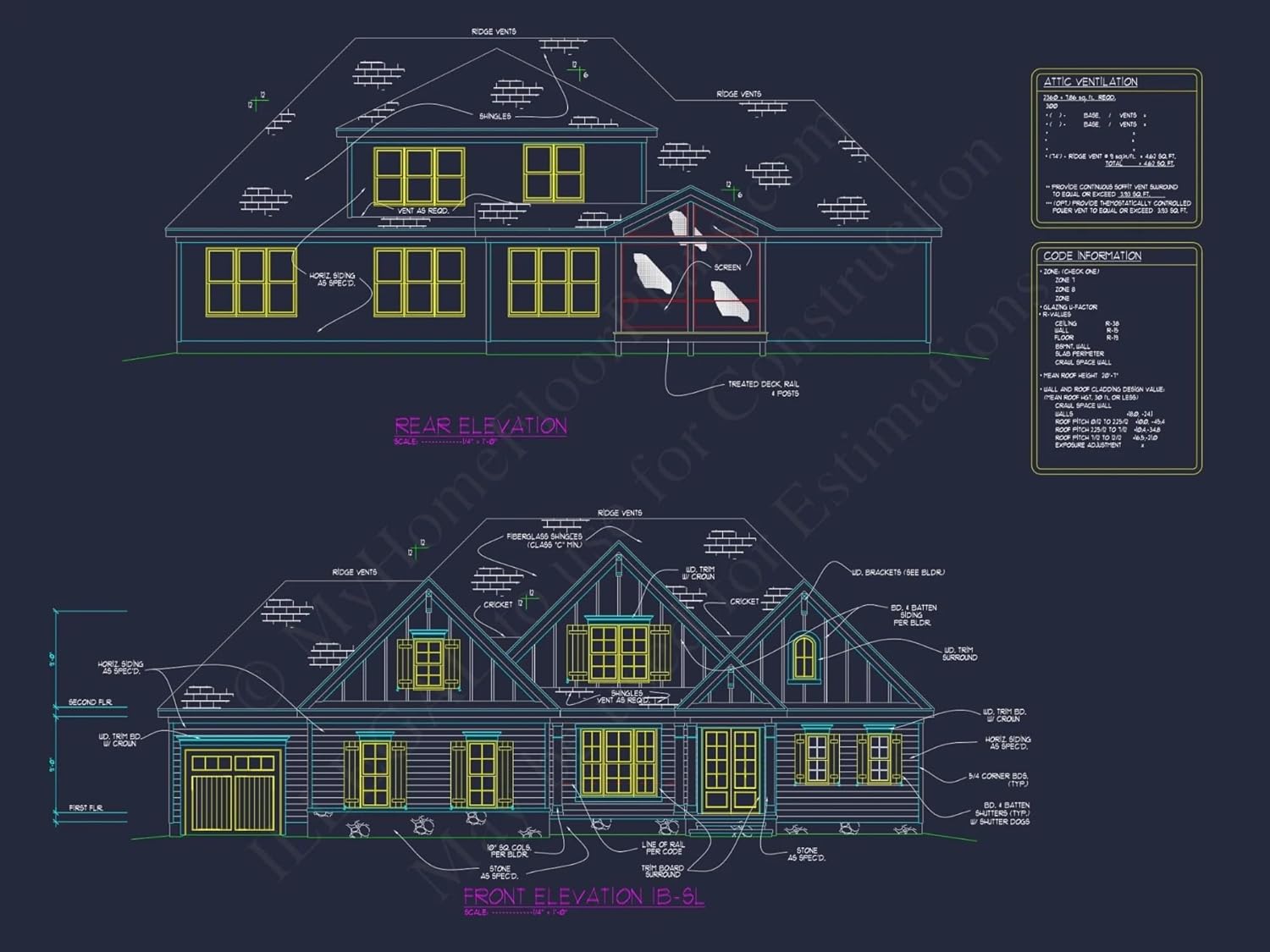 15-1061 House Plan - Custom House Plan | Floor Plan Blueprint with CAD Designs