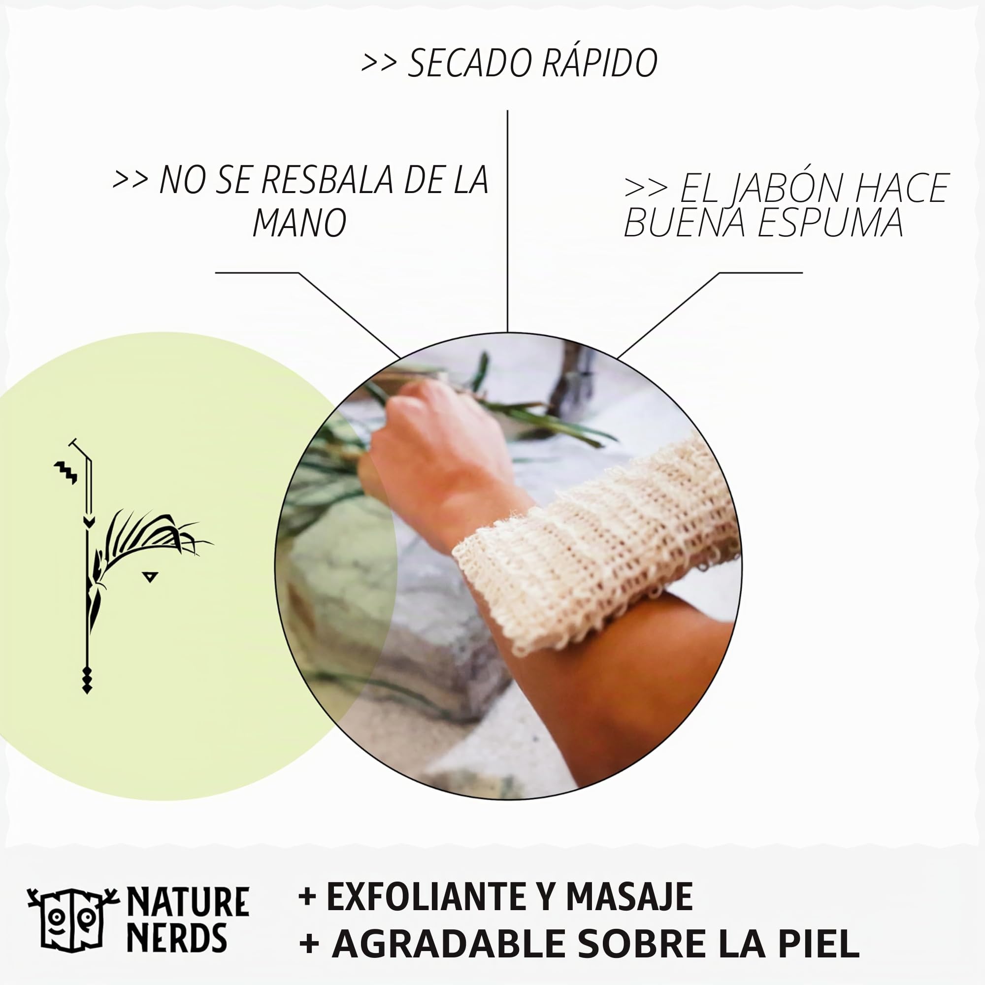 Bolsas de jabón de sisal Juego de 3 – Red de jabón libres de plástico