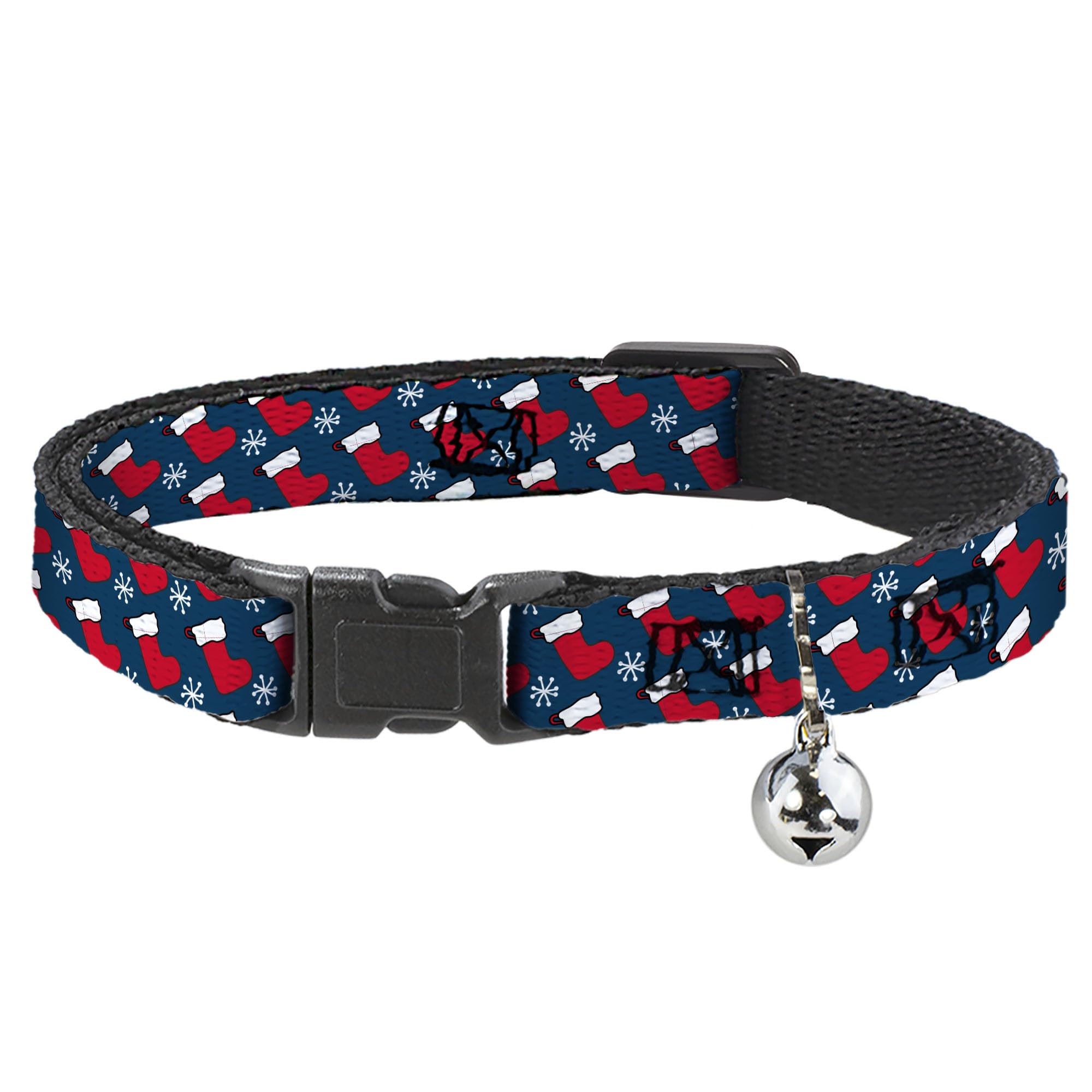 Collar de gato con estampado navideño de copos de nieve para las fotos familiares de Navidad