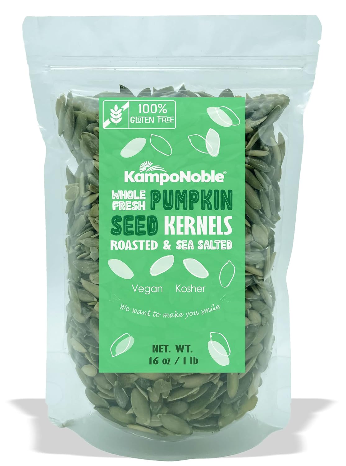 Roasted Pumpkin Seed Kernels (Shelled Pepitas) "KampoNoble