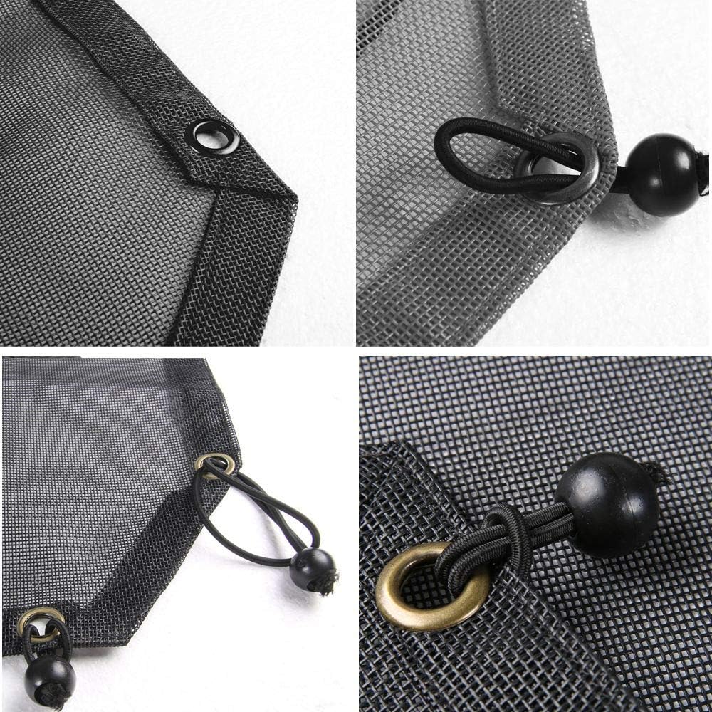 JeCar Mesh Sunshade Roof Sun Shade Durable Polyester Bikini Top Cover Provides UV Protection Compatible with Jeep Wrangler 2018-2023 JL 4-Door, US Flag