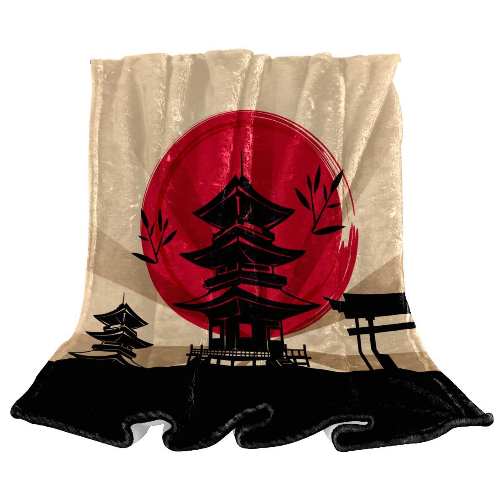 Couverture temple japonais jeté de canapé pour vos soirées