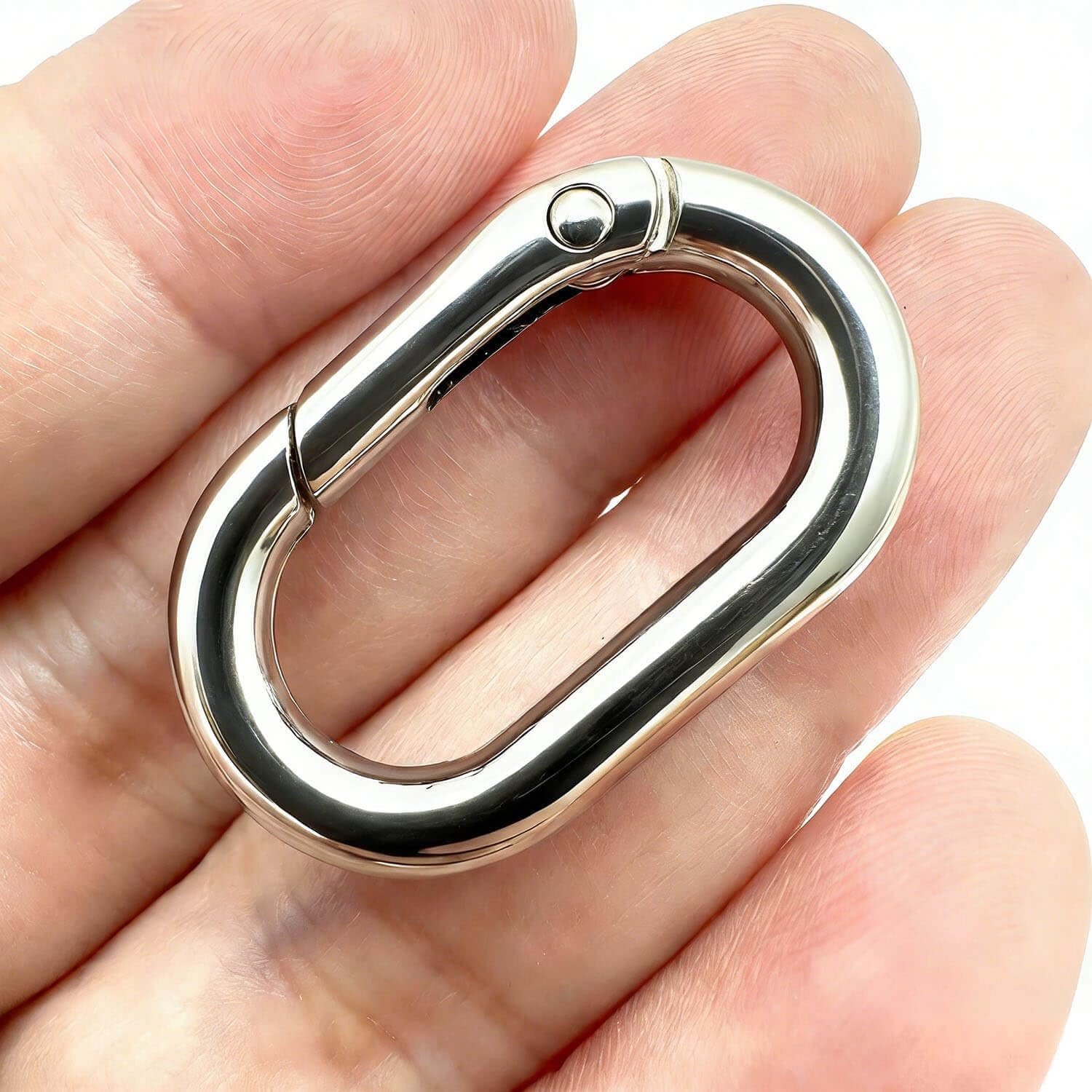20 Pack 1 Inch Oval Carabiner Clip, Spring O Rings Hooks, Metal Spring Key Ring Buckle for Bags,Purses - Image 2