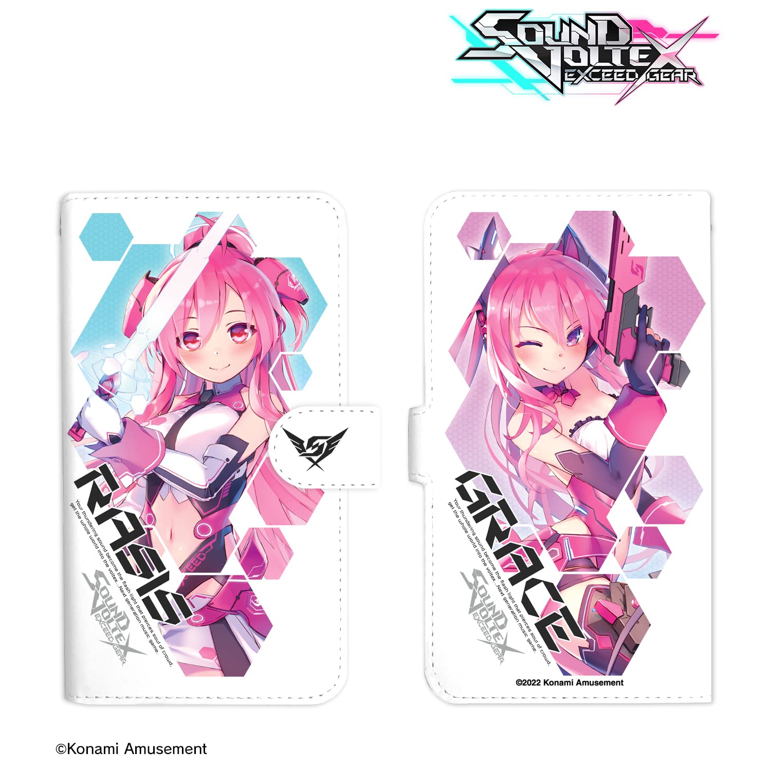 Amazon.co.jp: SOUND VOLTEX EXCEED GEAR レイシス&グレイス 手帳型 