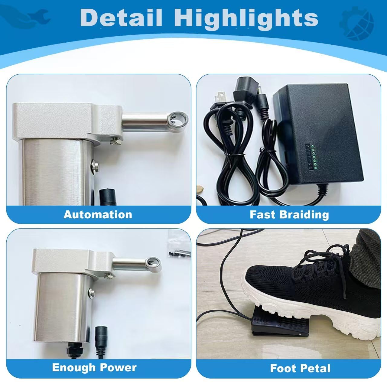 Handheld Dreadlock Machine with 6 Replacement Holes, Quick and Easy DIY Electric Crochet Machine for Dreads, Automatic Instant Loc Machine for Dreadlocks