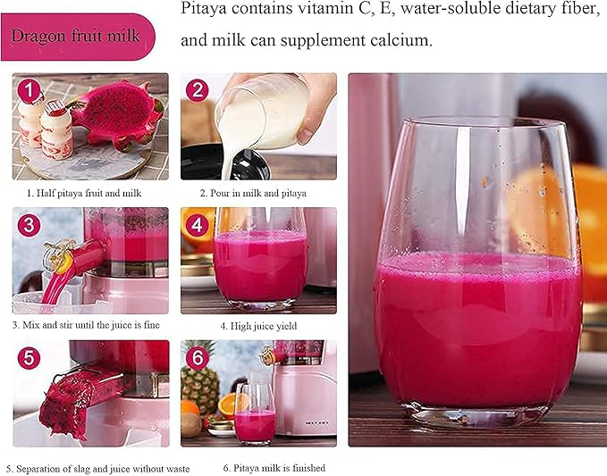 Extractor de Jugos Potente para Frutas y Verduras Enteras Fácil de Limpiar miniatura 4